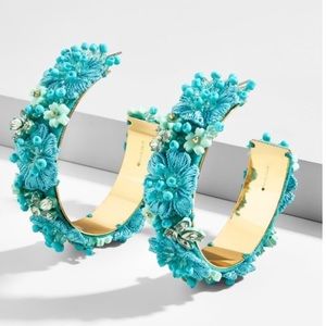 BaubleBar Emma Flower Hoop Earrings